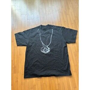 Usher Concert Black Past Present Future Necklace Medal T-shirt - Men's XXL